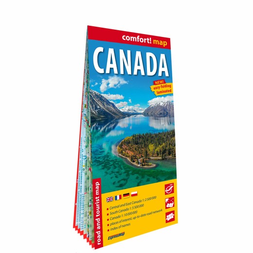 okładka Canada road and tourist map 1:10 000 000 ANG  laminat 2025 książka | Opracowanie zbiorowe
