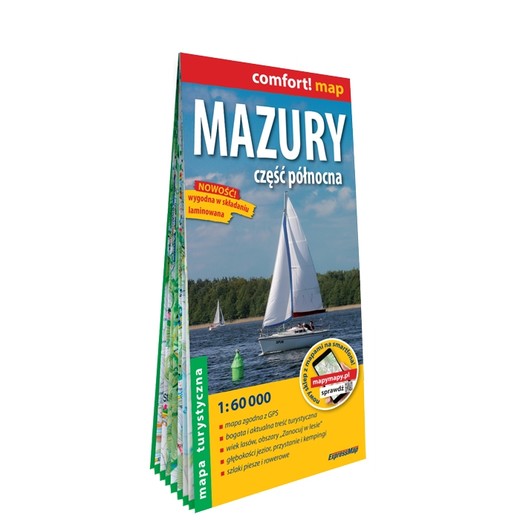 okładka Mazury cz. Północna mapa turystyczna 1:60 000 laminat 2023 książka | Opracowanie zbiorowe