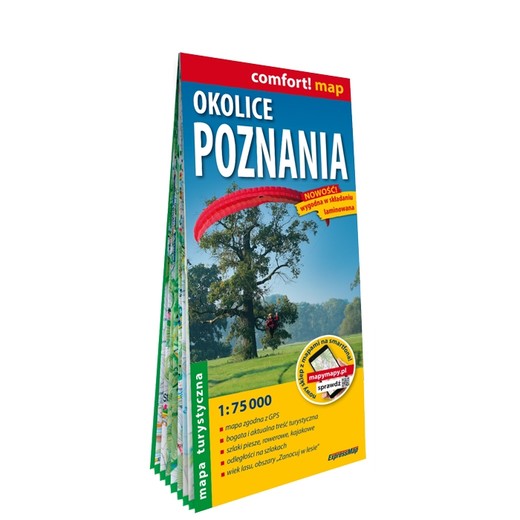 okładka Okolice Poznania mapa turystyczna 1:75000 laminat 2024 książka | Opracowanie zbiorowe