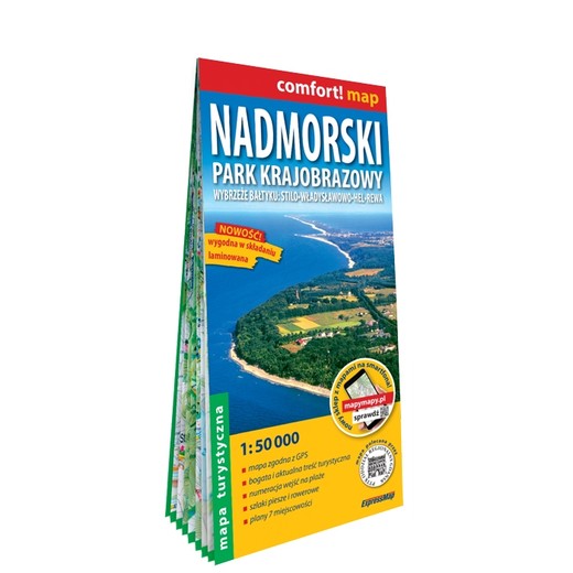 okładka Nadmorski Park Krajobrazowy mapa turystyczna 1:50 000 laminat 2021 książka | Opracowanie zbiorowe