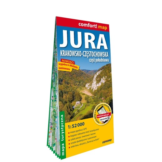 okładka Jura Krakowsko-Częstochowska 2 cz. Południowa mapa turystyczna 1:52 000 laminat 2024 książka | Opracowanie zbiorowe