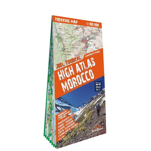 okładka High Atlas Morocco trekking map 1:100 000 laminat 2024 książka | Opracowanie zbiorowe