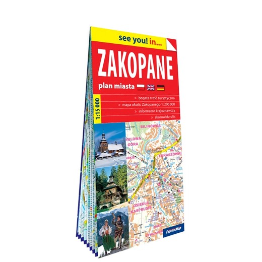 okładka Zakopane i okolice plan miasta 1:15 000 papier 2019 książka | Opracowanie zbiorowe