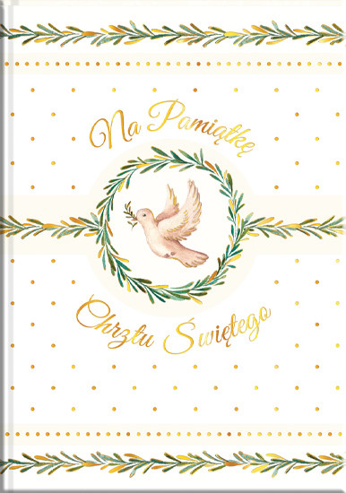 okładka Książeczka A5 Pamiątka Chrztu Gołąb książka