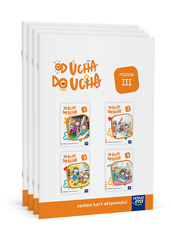 okładka Wychowanie przedszkolne OD UCHA DO UCHA 5-latki Poziom 3 Zestaw kart aktywności książka