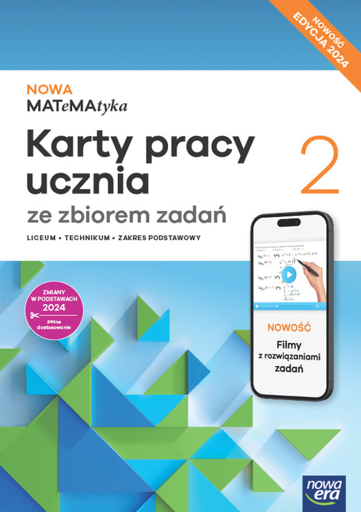 okładka Nowa Matematyka karty pracy ze zbiorem zadań 2 zakres podstawowy EDYCJA 2025 książka | Dorota Ponczek, Karolina Wej