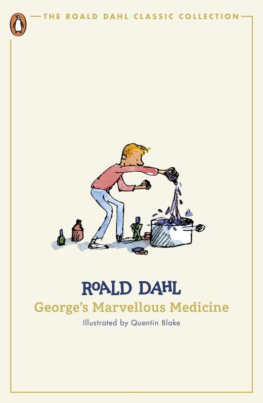 okładka George's Marvellous Medicine wer. angielska książka | Roald Dahl