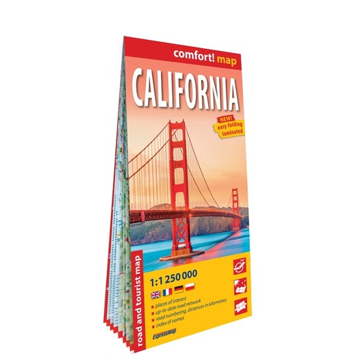 okładka California road and tourist map 1:1 250 000 (ANG) laminat 2025 książka | Opracowanie zbiorowe
