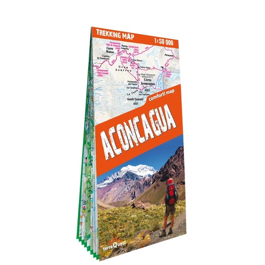 okładka Aconcagua trekking map 1:50 000 laminat książka | Opracowanie zbiorowe