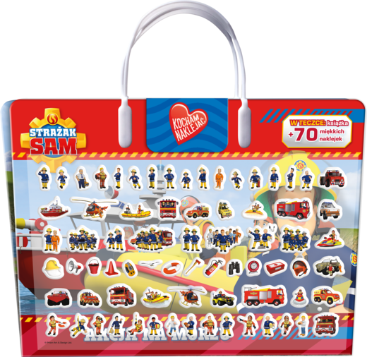 okładka Akcja na morzu. Kocham naklejać. Strażak Sam książka | Opracowanie zbiorowe