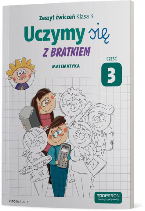 okładka Uczymy się z Bratkiem 3 Matematyka część 3 szkoła podstawowa książka | Praca Zbiorowa
