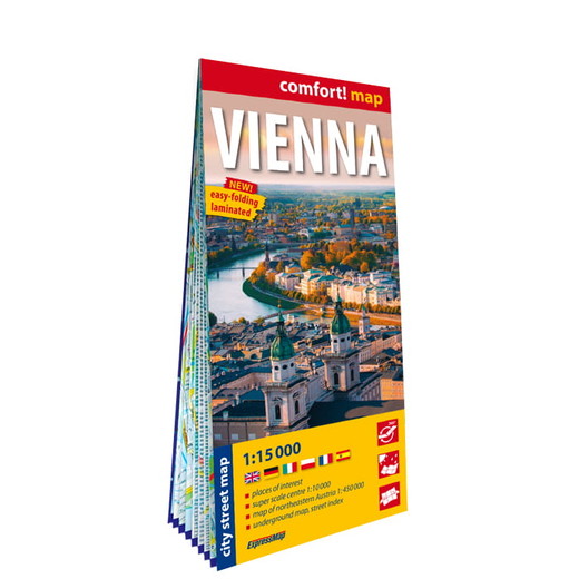 okładka Vienna city street map 1:15 000 laminat 2025 książka | Opracowanie zbiorowe