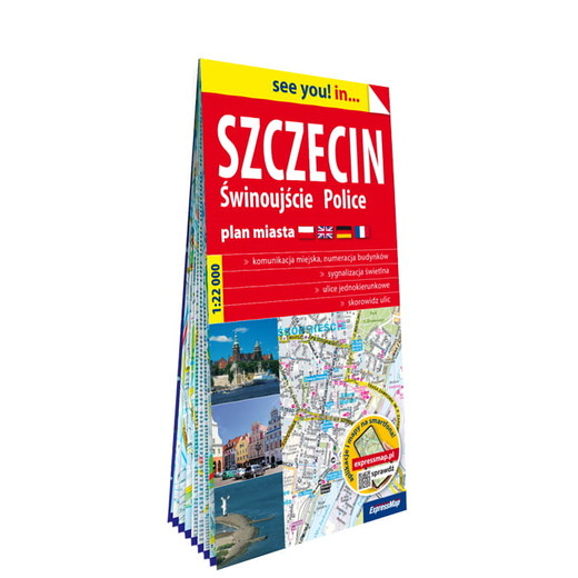 okładka Szczecin plan miasta 1:22 000 papier 2025 książka | Opracowanie zbiorowe