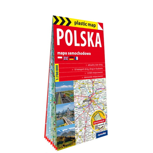 okładka Polska mapa samochodowa 1:700 000 foliowana 2025 książka | Opracowanie zbiorowe