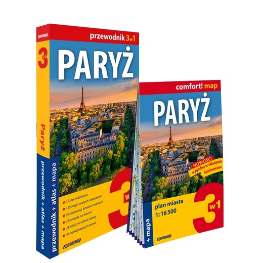okładka Paryż zestaw przewodnikowy 3w1 2025 książka | Opracowanie zbiorowe