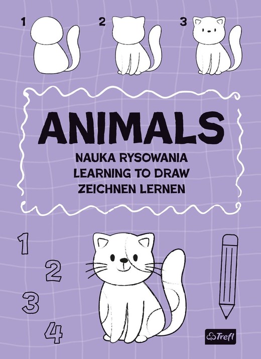 okładka Zwierzęta. Nauka rysowania. Learning to draw książka | Opracowanie zbiorowe