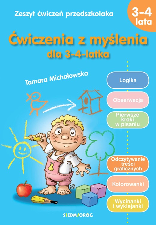 okładka Ćwiczenia z myślenia dla 3-4 latka książka | Tamara Michałowska