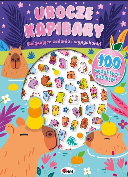 okładka Słodziaki Urocze kapibary 100 naklejek książka