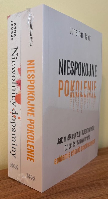 okładka Pakiet: Niespokojne pokolenie / Niewolnicy dopaminy książka | Anna Lembke, Jonathan Haidt