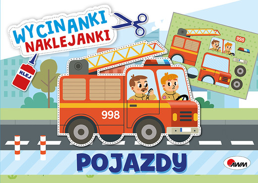 okładka Pojazdy. Wycinanki naklejanki książka | Opracowanie zbiorowe