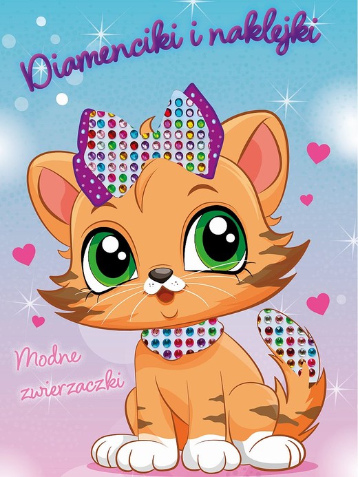 okładka Modne zwierzaczki. Diamenciki i naklejki książka | Opracowanie zbiorowe