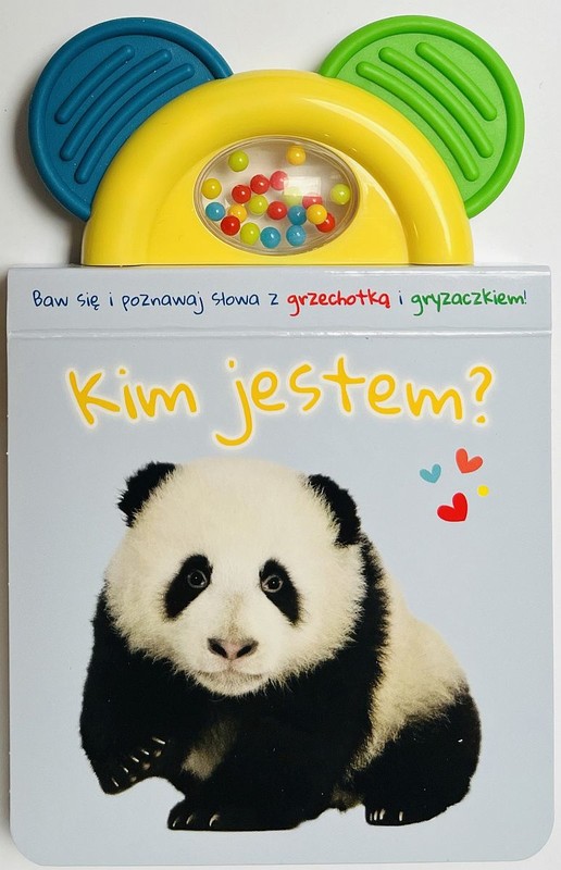 okładka Kim jestem? błękitna. Książeczka z gryzaczkiem i grzechotką książka | Opracowanie zbiorowe