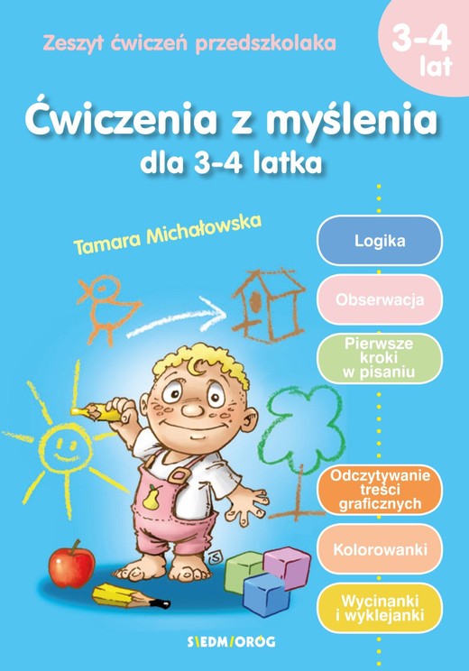 okładka Ćwiczenia z myślenia dla 3-4 latka książka | Tamara Michałowska