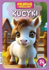 okładka Koloruję i naklejam, Kucyki książka | Praca Zbiorowa