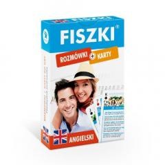 okładka Rozmówki angielski fiszki + karty do gry książka | Praca Zbiorowa