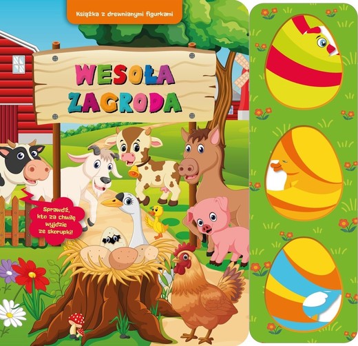 okładka Wesoła zagroda. Książka z drewnianymi figurkami książka | Moraszczyk Joanna, Paulina Płatkowska