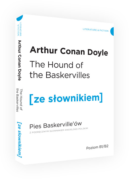 okładka The hound of the baskervilles pies baskervillów z podręcznym słownikiem angielsko-polskim książka | Arthur Conan Doyle
