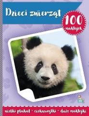 okładka Dzieci zwierząt. 100 naklejek z plakatem książka | Praca Zbiorowa