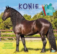 okładka Konie. Książeczki z puzzlami i kolorowankami książka | Opracowanie zbiorowe