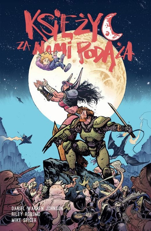 okładka Księżyc za nami podąża książka