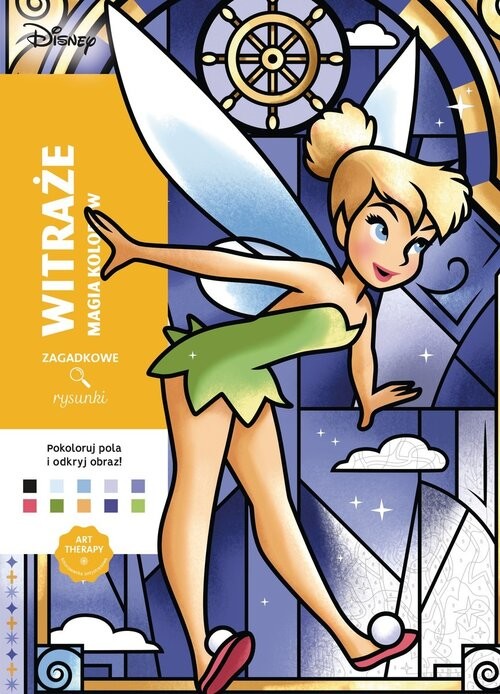 okładka Art therapy. Kolorowanka antystresowa. Disney. Witraże. Magia kolorów. Zagadkowe rysunki książka | Bal Wlliam