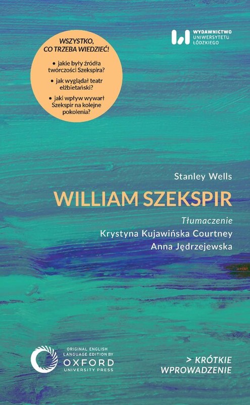 okładka William Szekspir książka | Wells Stanley