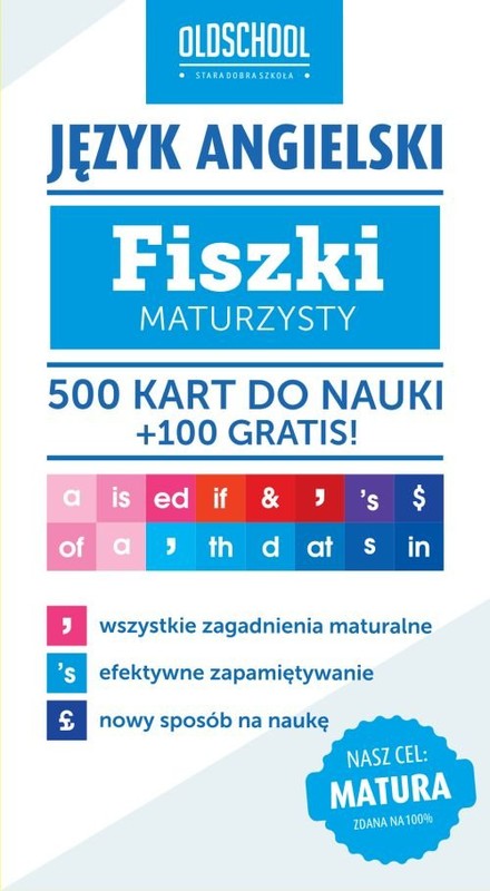 okładka Język angielski Fiszki maturzysty. 500 kart do nauki + 100 gratis książka | Praca Zbiorowa