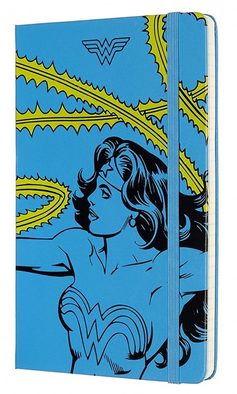 okładka Notes Moleskine edycja limitowana Wonder Woman w linie, niebieski książka