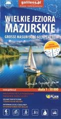 okładka Mapa turystyczna Wielkie Jeziora Mazurskie lam. książka | Praca Zbiorowa