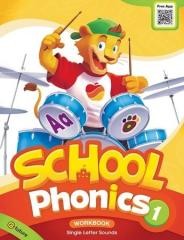 okładka School Phonics 1 WB książka | Grace Hwang, Sonya Park
