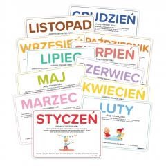 okładka Plansze edukacyjne A5 - Miesiące 12 kart książka