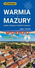 okładka Mapa atrakcji turystycznych Warmia i Mazury książka | Praca Zbiorowa