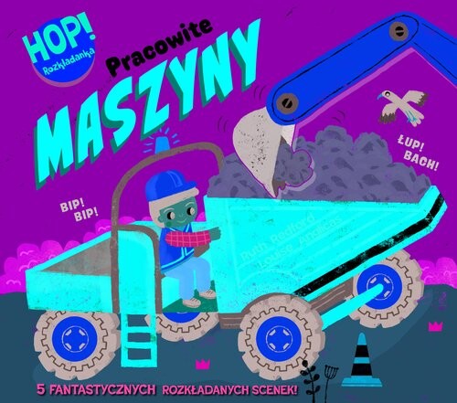 okładka Hop! Rozkładanka. Pracowite maszyny książka | Ruth Redford