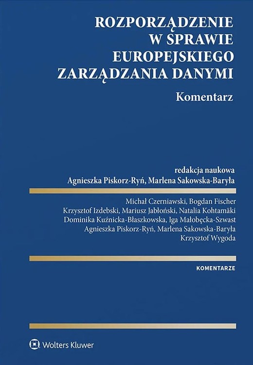 okładka Rozporządzenie w sprawie europejskiego zarządzania danymi. Komentarz książka | Opracowanie zbiorowe