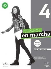 okładka Nuevo Espanol en marcha 4 B2 przewodnik metodyczny książka | Praca Zbiorowa