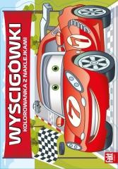 okładka Wyścigówki. Kolorowanka z naklejkami książka | Praca Zbiorowa