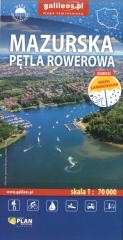 okładka Mazurska Pętla Rowerowa 1:70 000 laminowana książka | Praca Zbiorowa