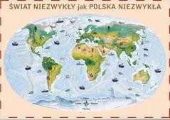okładka Świat. Mapa ścienna Polska Niezwykła Junior książka | Praca Zbiorowa