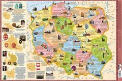 okładka Podkładka 3W - Mapa Polski regiony książka | Praca Zbiorowa