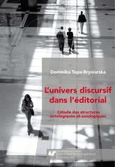 okładka L'Univers discursif dans l'ditorial + CD książka | Dominika Topa-Bryniarska